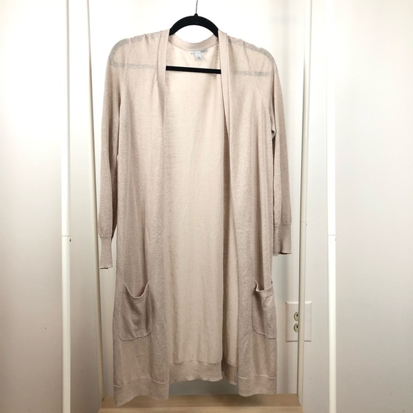 Halogen Lightweight Linen Blend Beige Cardigan Size: S - Picture 2 of 10
